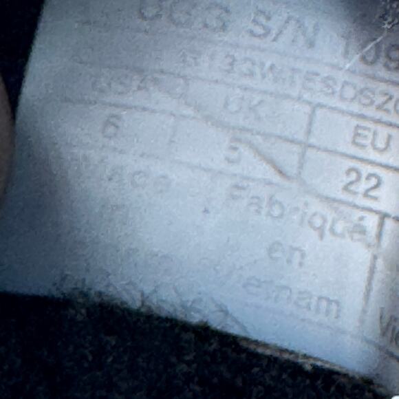 UGG Australia Fluff Yeah Slide Slippers Toddler 6 Black Sheepskin Elastic Strap - Picture 6 of 8